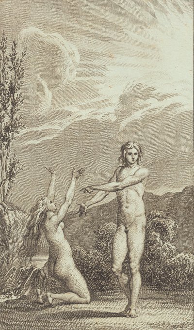 Kuvitus Ewaldin "Adam ja Eeva". II tekijältä J.F. Clemens