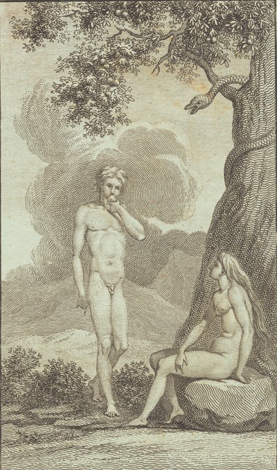 Kuvitus Ewaldin "Adam ja Eeva". IV tekijältä J.F. Clemens