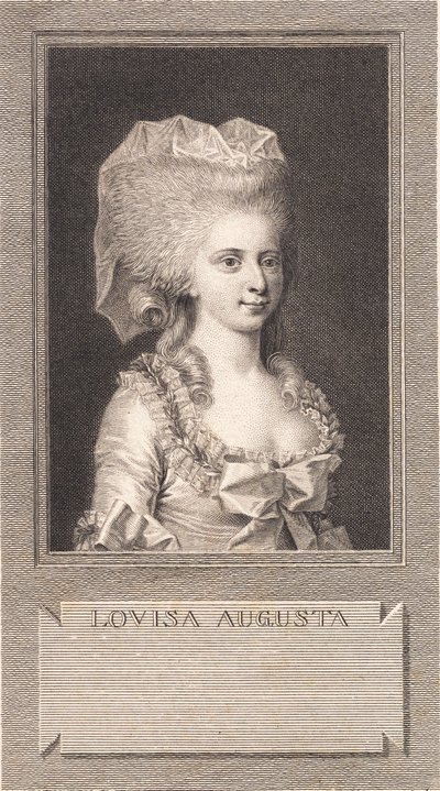 Prinsessa Louise Augustan muotokuva tekijältä J.F. Clemens