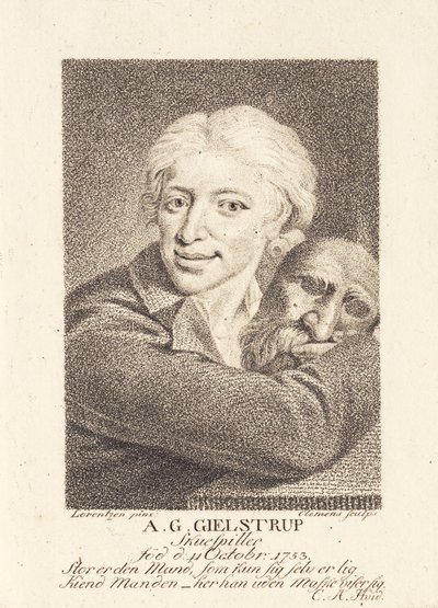 Näyttelijä Adam Gottlob Gielstrup (1753-1830) tekijältä J.F. Clemens