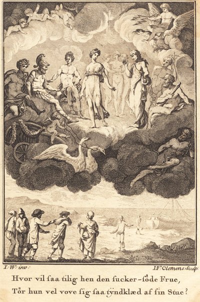 Venus kokoontuneiden jumalien välillä tekijältä J.F. Clemens