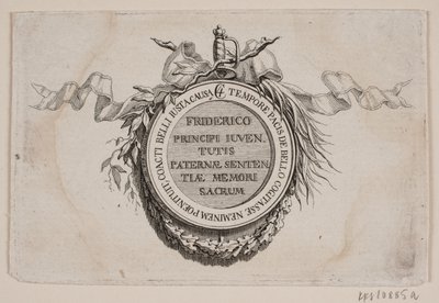 Vinjetti mitalilla tekijältä J.F. Clemens