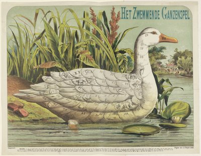 The Swimming Goose Game (otsikko esineessä) tekijältä J.J. Sleijser