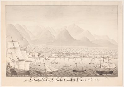 Frederiksfort ja Frederiksted St Croixilla tekijältä J.L.V. Michaelsen