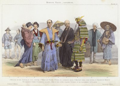 Mongol Race, Japani (värillinen kaiverrus) tekijältä J.L. (after) Williams