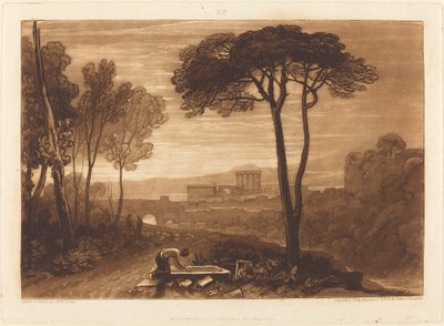 Scene in the Campagna, julkaistu 1812. tekijältä Joseph Mallord William Turner