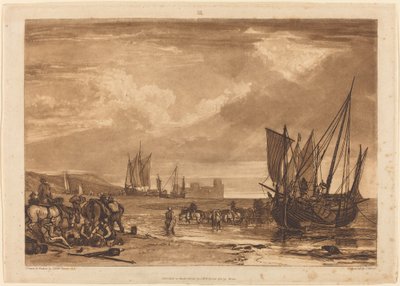 Kohtaus Ranskan rannikolla, julkaistu 1807. tekijältä Joseph Mallord William Turner
