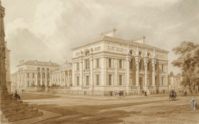 Kaakkoisnäkymä Taylor-rakennuksesta ja yliopistogallerioista, 1800-luku tekijältä Joseph Mallord William Turner