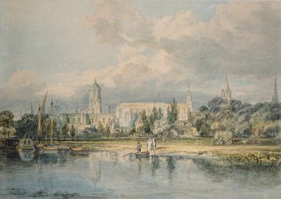 South View of Christ Church jne. Meadowsilta, 1798-1799 tekijältä Joseph Mallord William Turner