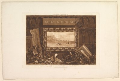 Frontispiece Liber Studiorumille, toukokuu 1812. tekijältä Joseph Mallord William Turner