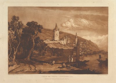 Thunin kaupunki, Sveitsi Liber Studiorum, osa XII, levy 59, 1. tammikuuta, tekijältä Joseph Mallord William Turner
