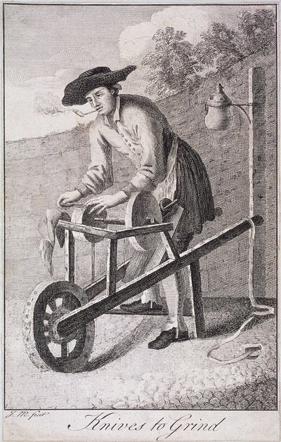 Knives to Grind, Cries of London, c1750 tekijältä JM