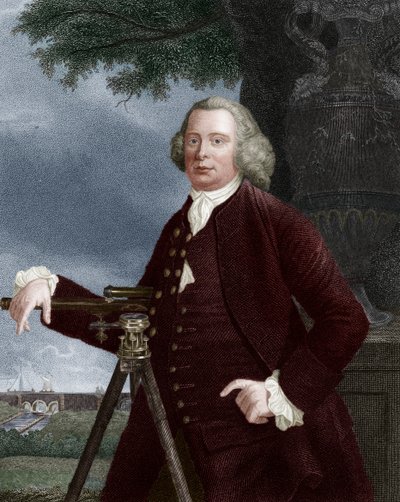 James Brindley, 1700-luvun englantilainen rakennusinsinööri ja kanavanrakentaja, 1836. tekijältä JT Wedgwood