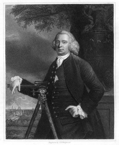 James Brindley, 1700-luvun englantilainen rakennusinsinööri ja kanavanrakentaja, 1836 tekijältä JT Wedgwood