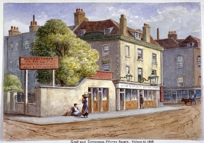 Old Goat and Compasses Inn, Marylebone Road, Lontoo, 1868 tekijältä JT Wilson
