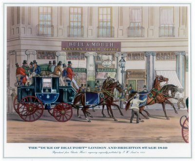 The Duke of Beaufort, Lontoo ja Brighton Stage, 1840, 1841. tekijältä JW Land