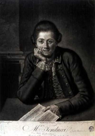 Mr Tenducci, kaiverrus John Finlayson (1730-76) tekijältä J. (after) Bruscett