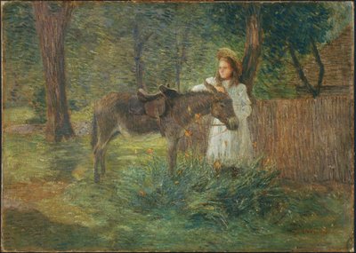 Ratsastuksen jälkeen / Vierailulla naapurien luona tekijältä J. Alden Weir