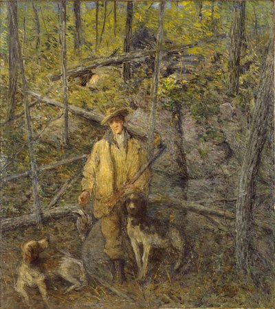 Metsästäjä ja koirat tekijältä J. Alden Weir