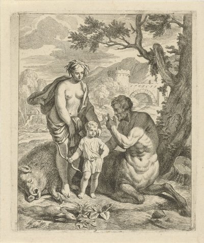 Chironin opettama Akhilleus Kohtauksia Akhilleuksen elämästä (sarjan nimi) Vitam et mortem achilli (sarjan nimi) tekijältä J. Alexander Janssens