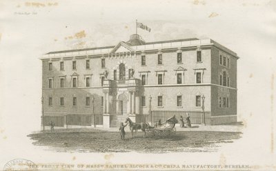 Burslem - Messrs. Samuel Alcock & Cos. tehdas: teräskaiverrus, nd [?19. vuosisata] (vedos) (printti) tekijältä J Barlow