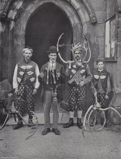The Horn Dance, Abbots Bromley, Four of the Performers tekijältä J. Benjamin Stone