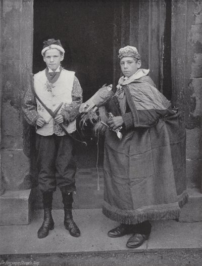 Horn Dance, Abbots Bromley, Fool ja Robin Hood tekijältä J. Benjamin Stone