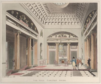 Lontoon Hall Carlton House Microcosm, levy 15, 1. huhtikuuta 1808, 1. huhtikuuta 1808. tekijältä J. Bluck