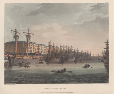 West India Docks, 1. tammikuuta 1810, 1. tammikuuta 1810. tekijältä J. Bluck