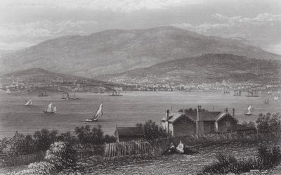 Australia: Hobart Town, Tasmania (kaiverrus) tekijältä J. C. Armytage