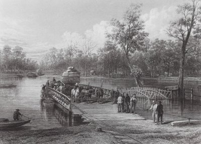 Australia: Punt, Echuca (kaiverrus). tekijältä J. C. Armytage