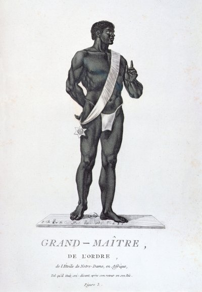 Notre-Dame-tähden ritarikunnan suurmestari, maansa asussa, kirjasta "Recueil de Tous Les Costumes des Orders Religieux et Militaires", julkaistu 1785 tekijältä J. C. Bar