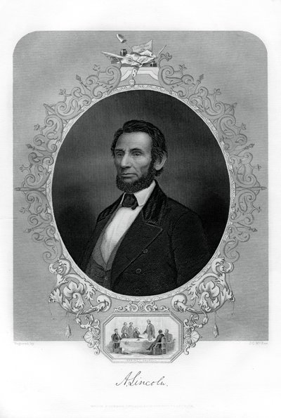 Presidentti Abraham Lincoln, yhdysvaltalainen poliitikko, 1862-1867. tekijältä J. C. McRae