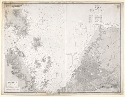 Smyrnanlahden satamien kartta tekijältä J. & C. Walker