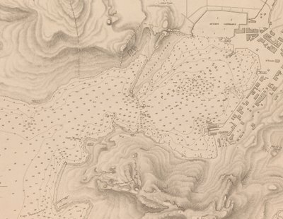 Kreikka, Peiraeus tai Port Drako, jonka kartoitti komentaja Thomas Graves, H.M.S. Beacon 1840, [Yksityiskohta]. tekijältä J. & C. Walker
