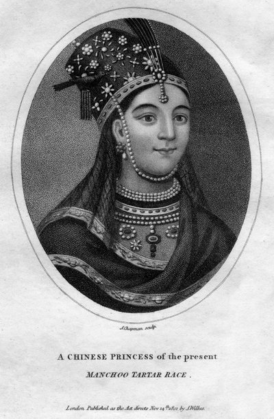 Kiinalainen Manchoo Tatar -rodun prinsessa, 1801. tekijältä J. Chapman