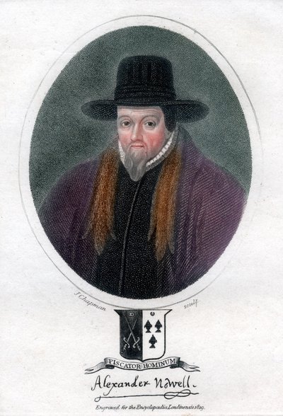 Alexander Nowell, englantilainen pappi ja teologi, 1819. tekijältä J. Chapman