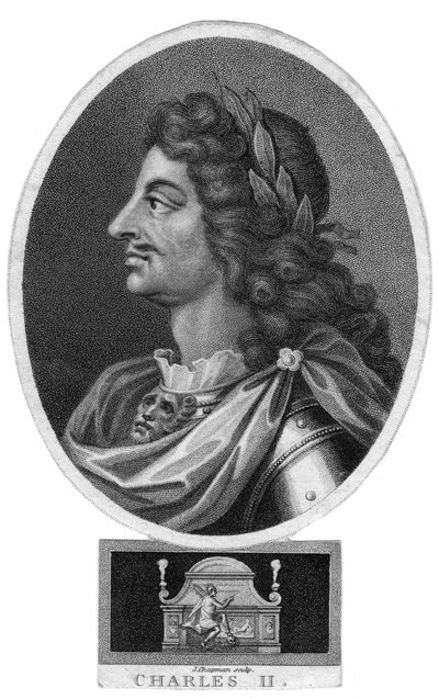 Charles II, Englannin, Skotlannin ja Irlannin kuningas, 1800-luku. tekijältä J. Chapman