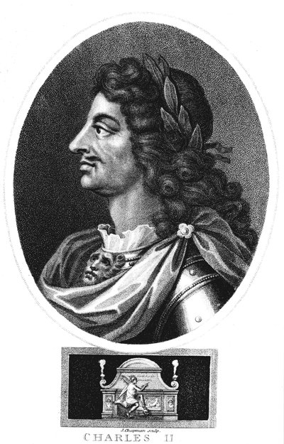 Charles II, Ison-Britannian ja Irlannin kuningas 1660-1685, c1810 tekijältä J. Chapman