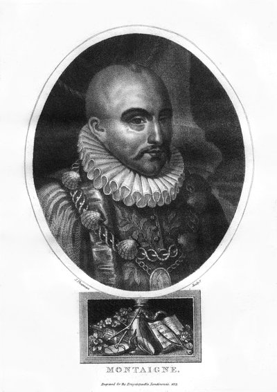Michel Eyquem de Montaigne, ranskalainen kirjailija, 1817. tekijältä J. Chapman