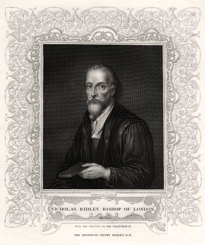 Nicholas Ridley, Lontoon piispa, 1800-luku tekijältä J. Cochran