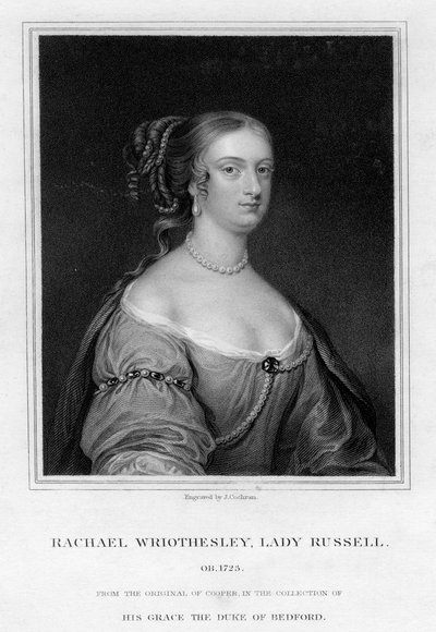 Rachael Wriothesley, Lady Russell, 1800-luku. tekijältä J. Cochran