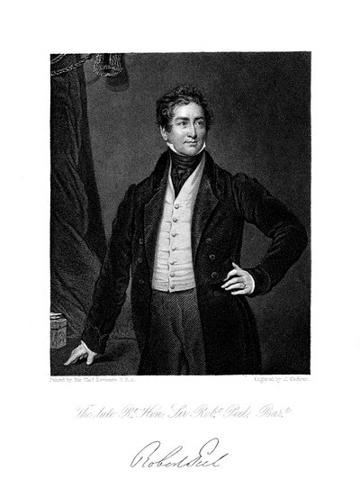 Robert Peel, brittiläinen valtiomies, 1800-luku. tekijältä J. Cochran