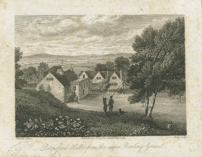 Dovedale - Beresford Hall: teräskaiverrus, nd [1815] (tulostus) tekijältä J. Greig