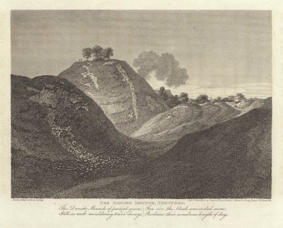 Robert Bloomfield, runoilija: The Danish Mounds, Thetford (kaiverrus) tekijältä J. Greig