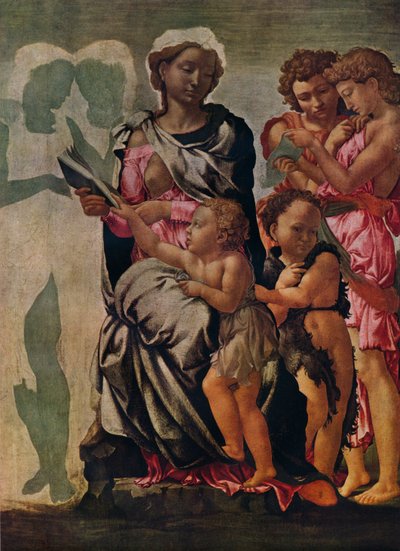Madonna ja lapsi Pyhän Johanneksen ja enkelien kanssa, c1497, 1938 tekijältä J Greig Pirie
