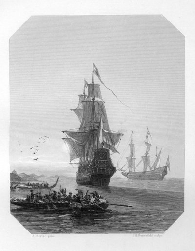 Abel Tasman, 1600-luvun hollantilainen merenkulkija, tutkimusmatkailija ja kauppias, 1870 tekijältä J. H. Rennefeld