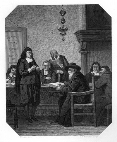 Benedict Spinoza, 1600-luvun hollantilainen filosofi, n. 1870. tekijältä J. H. Rennefeld