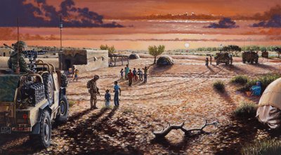 Mali HM, 2023 (öljy kankaalle) tekijältä J Hugh L Beattie