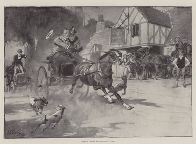 Hevonen vastaan moottori eli karkaaminen vuonna 1900 tekijältä J. J. Waugh